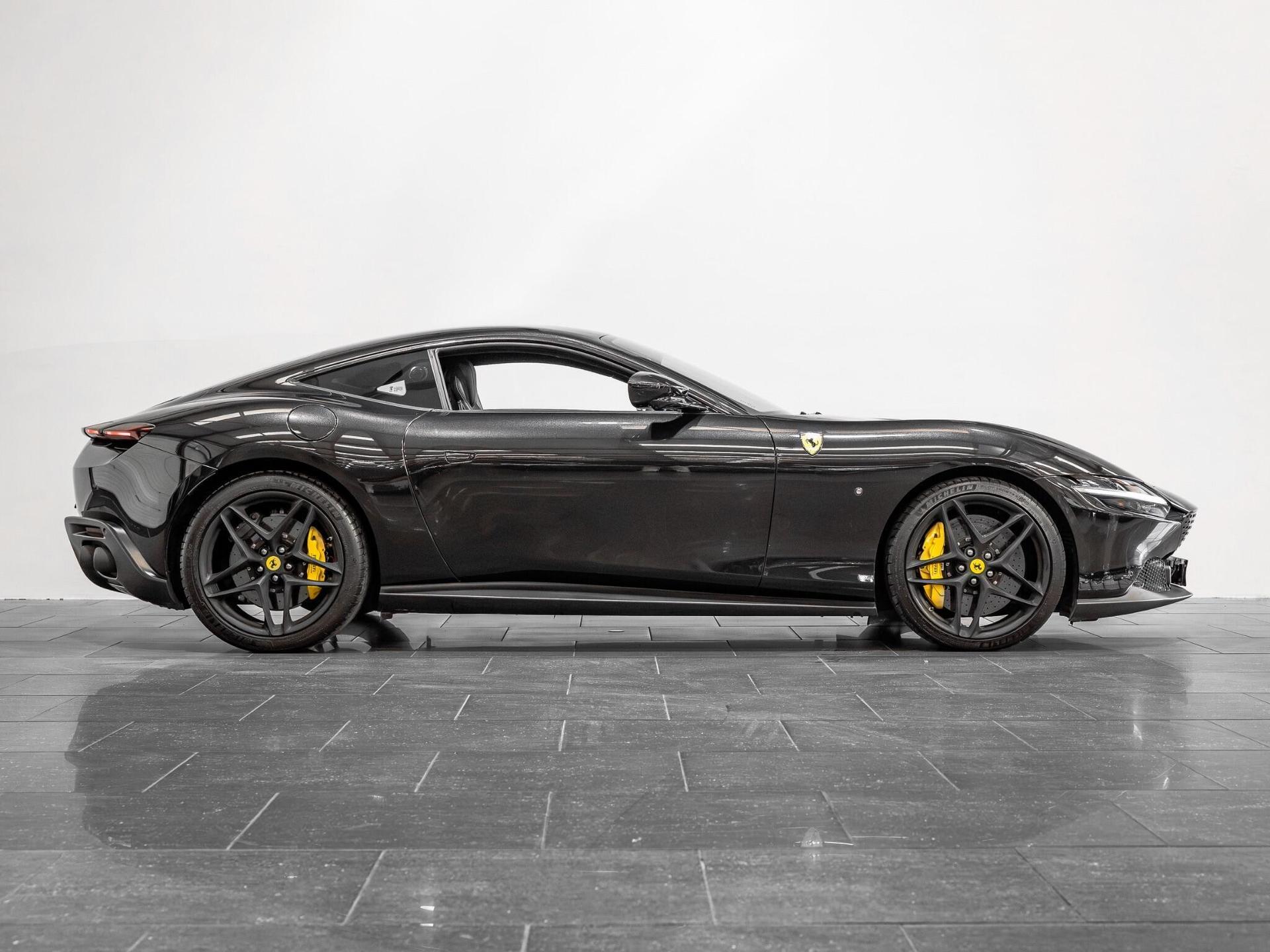 An exterior shot of the side right on a 2021 Ferrari Roma