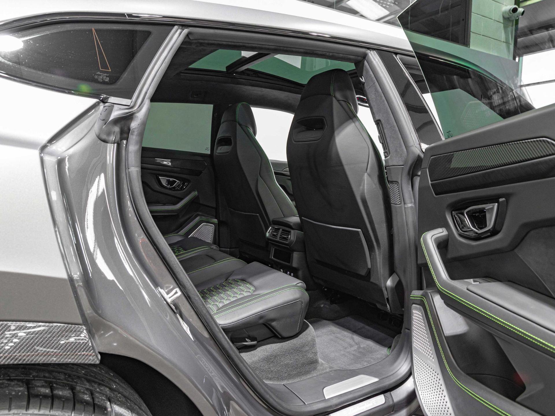 An interior shot of the seats rear on a 2022 Lamborghini Urus