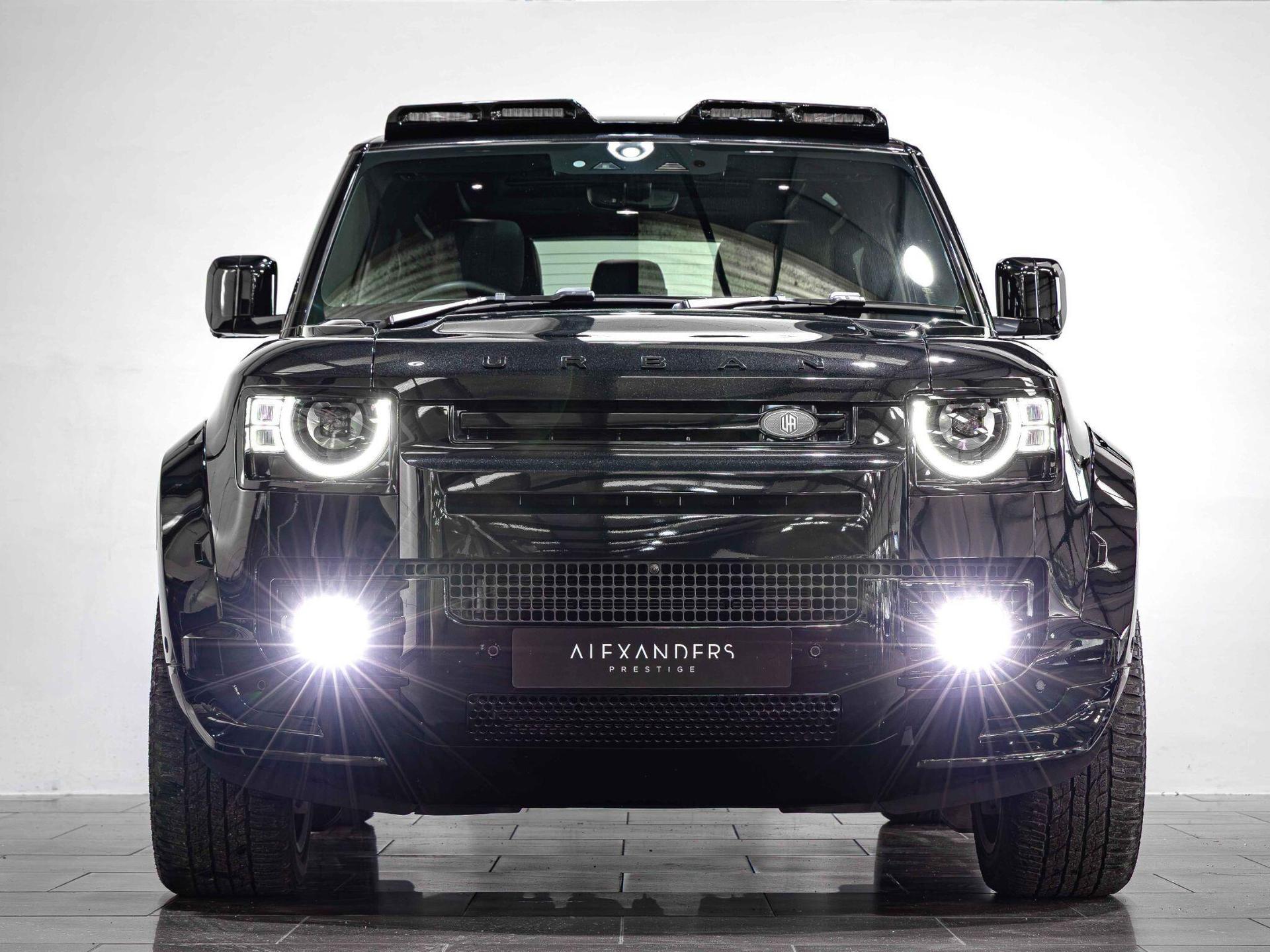An exterior shot of the front on a 2025 Land Rover Defender 90